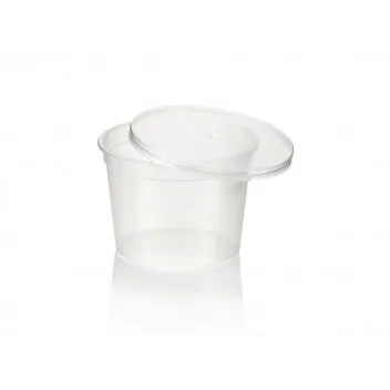 100ml Disposable Sauce Container Tub with Lid 10pcs