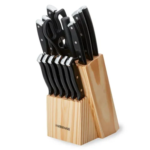 15pc Triple Riveted Knife Block Set