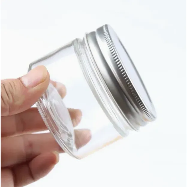 50ml Acrylic Cosmetic Jar with Silver Lid