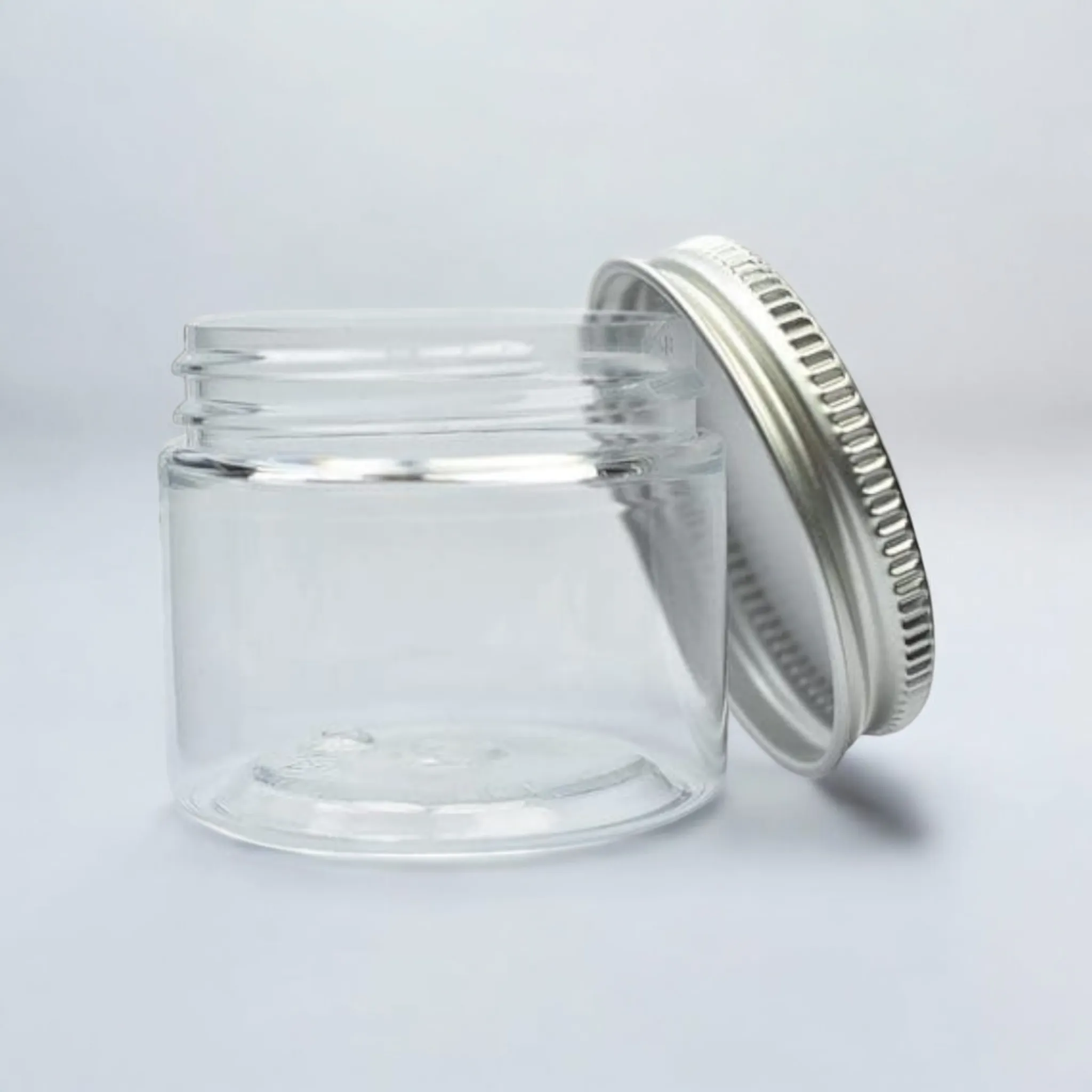 50ml Acrylic Cosmetic Jar with Silver Lid