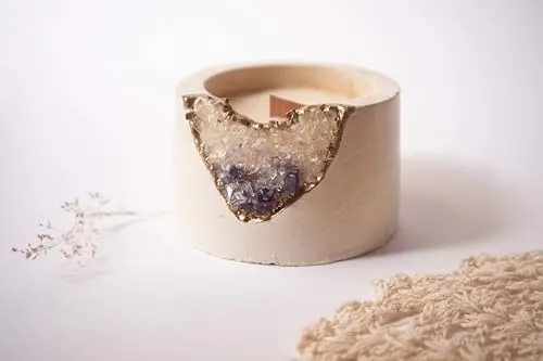 AARKAY® Geode Crystal Vanilla Scented Candle Luxury Gift for Decorating