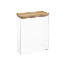 Acrylic Storage Rectangle Bamboo Lid 4.3L