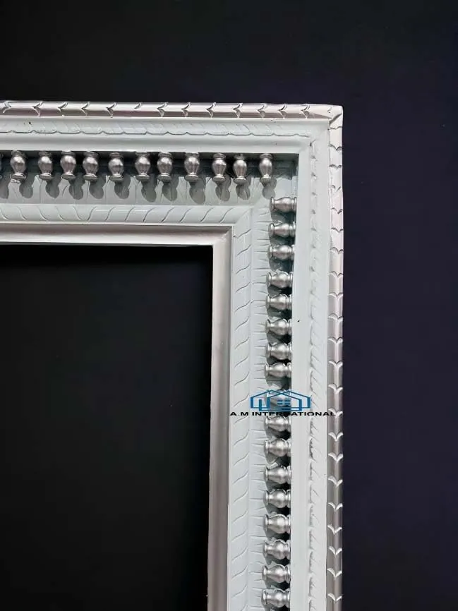 A.M INTERNATIONAL Wooden Carved Wall Mirror Frame, Wooden jharokha, Solid Wood, Antique Finish | with Out Mirror | Size 6 * 3 ft (5 * 3 FT)