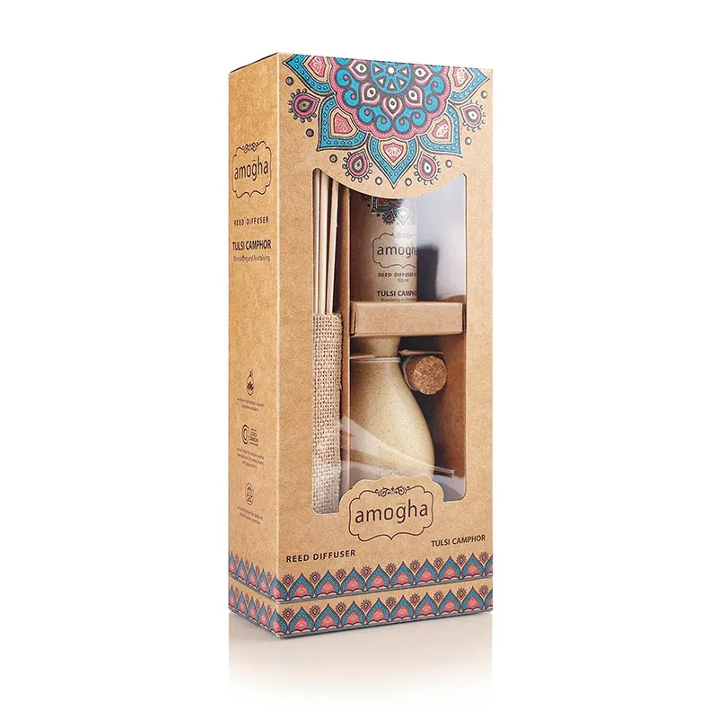 Amogha Reed Diffuser | Multiple Fragrances | 5 x 3 x 10 inches