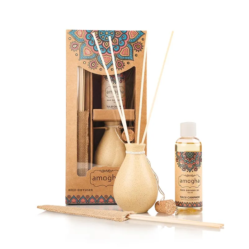 Amogha Reed Diffuser | Multiple Fragrances | 5 x 3 x 10 inches