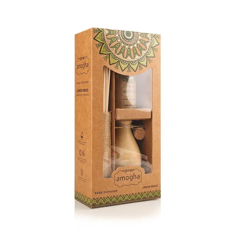 Amogha Reed Diffuser | Multiple Fragrances | 5 x 3 x 10 inches