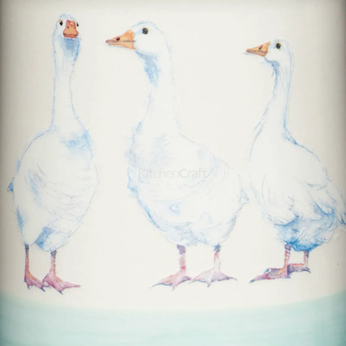 Apple Farm Stoneware Sugar Canister Geese