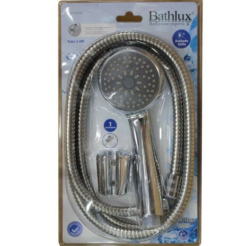 Bathlux Universal Stainless Steel Shower Head With 2M Hose