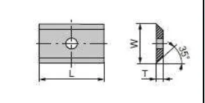 Carbide Insert Knife 20mm x 12mm x 1.5mm