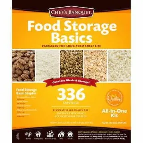 Chef's Banquet Food Storage Basics All-in-One Kit Variety Supply Bucket - 336 Servings