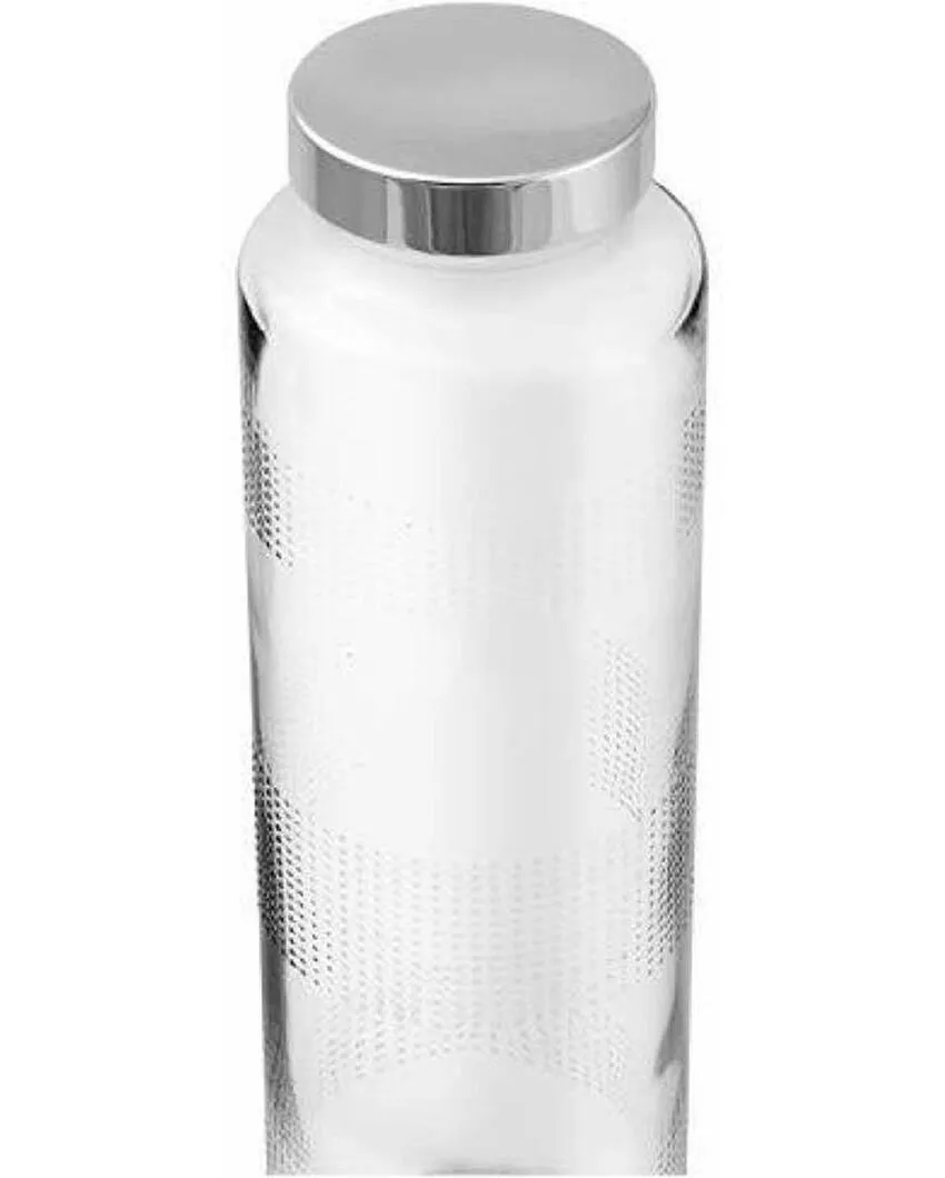 Clear Glass Designer Bottle for Food Grade Storage Versatile Use for Drinks or Grains | 750 ML | 3 x 10 inches