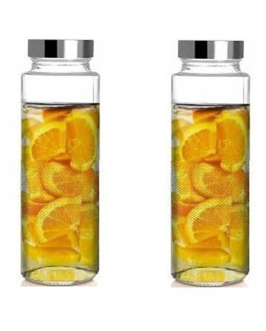 Clear Glass Designer Bottle for Food Grade Storage Versatile Use for Drinks or Grains | 750 ML | 3 x 10 inches