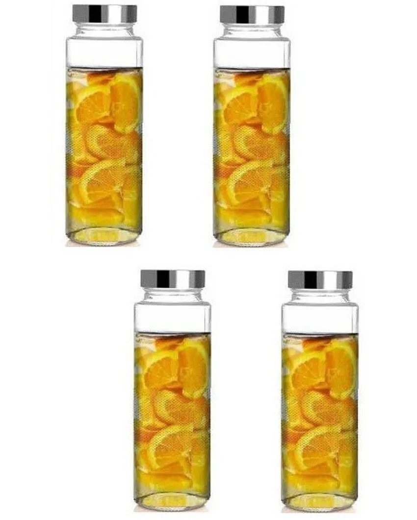 Clear Glass Designer Bottle for Food Grade Storage Versatile Use for Drinks or Grains | 750 ML | 3 x 10 inches