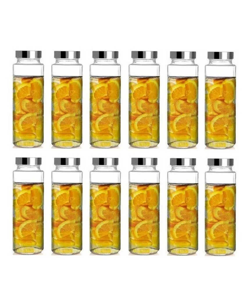 Clear Glass Designer Bottle for Food Grade Storage Versatile Use for Drinks or Grains | 750 ML | 3 x 10 inches