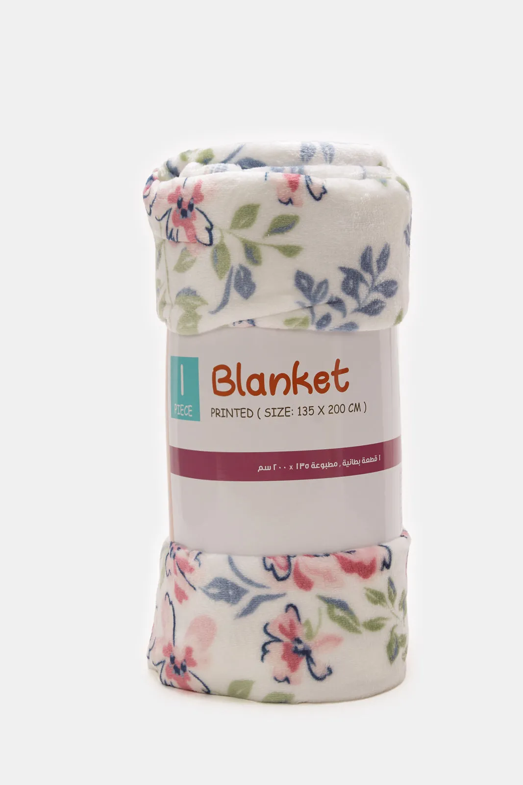 Cream Floral Print Kids Blanket