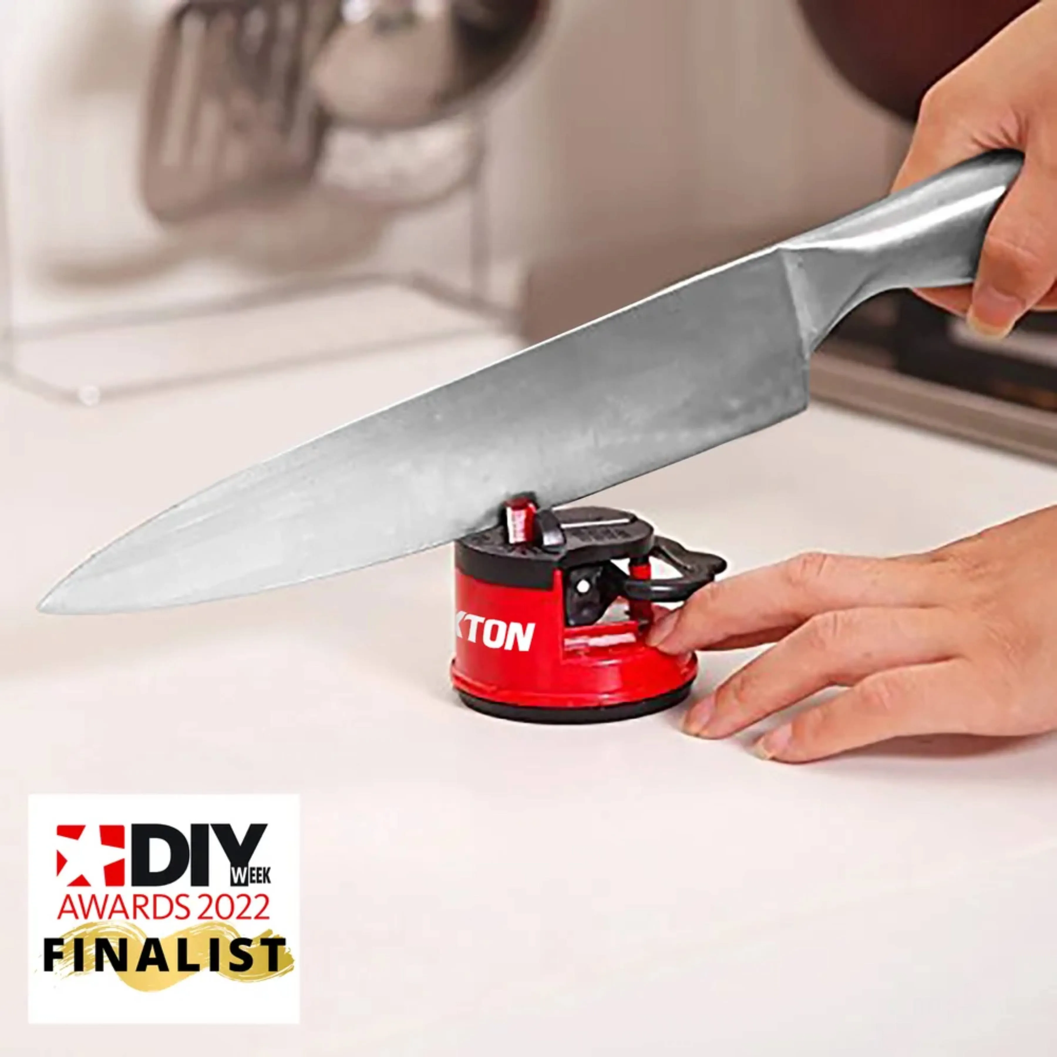 DEKTON Knife Sharpener with Suction Cup Base