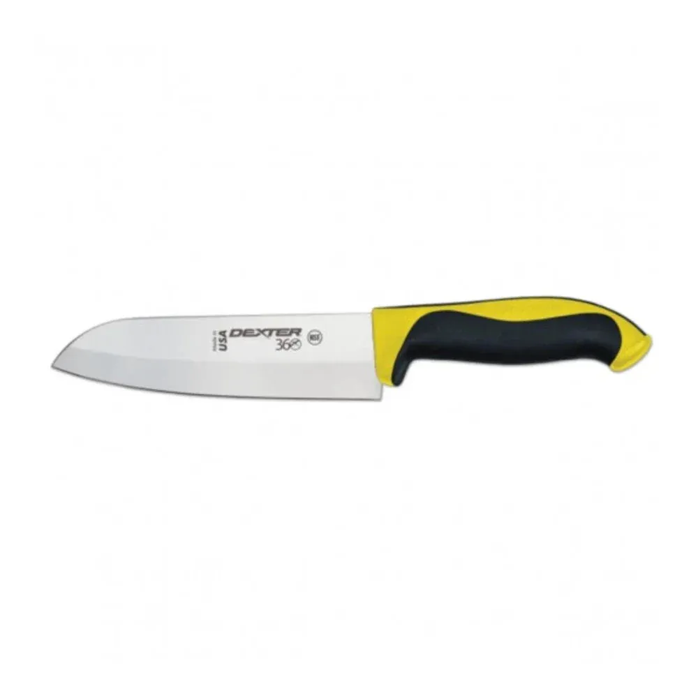 Dexter Russell 36004Y 360 Series 7” Santoku knife yellow handle S360-7Y-PCP