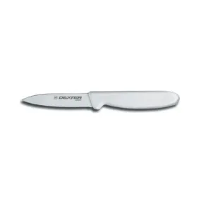 Dexter Russell P94843 Basics 3" Tapered Point Paring Knife White Handle - 31611