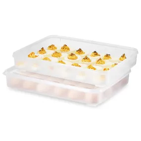 Egg Containers with Lids (Set of 2, Holds 48 Eggs)