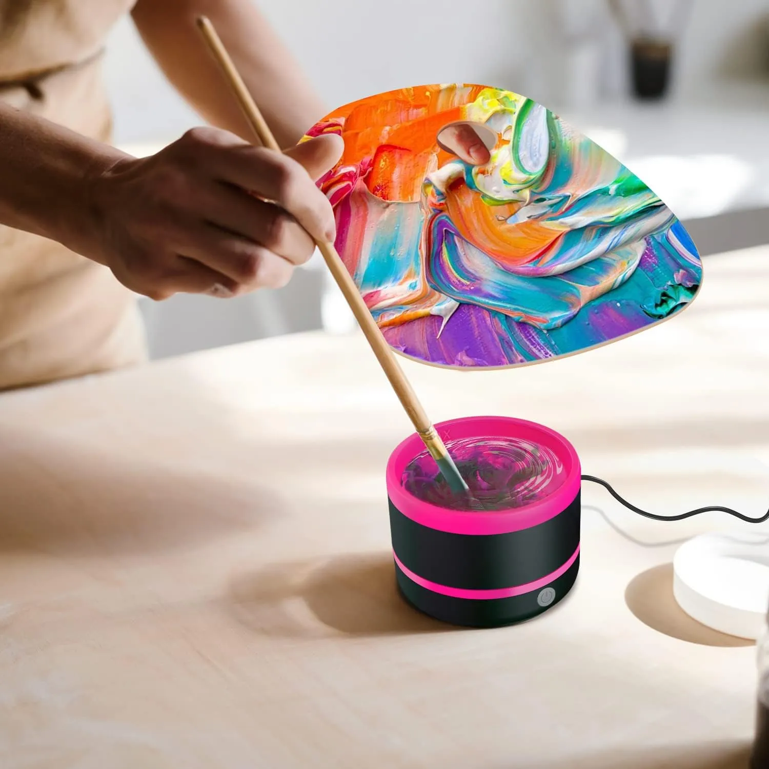 Electric Makeup and Paintbrush Cleaner