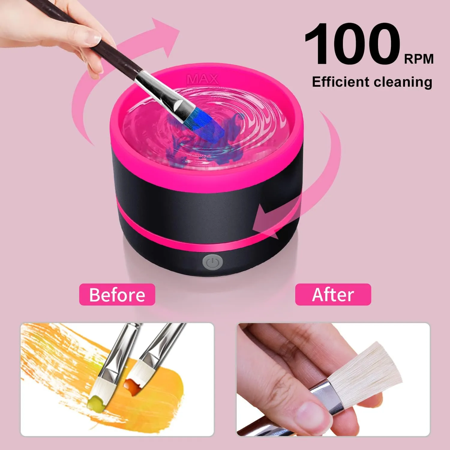 Electric Makeup and Paintbrush Cleaner