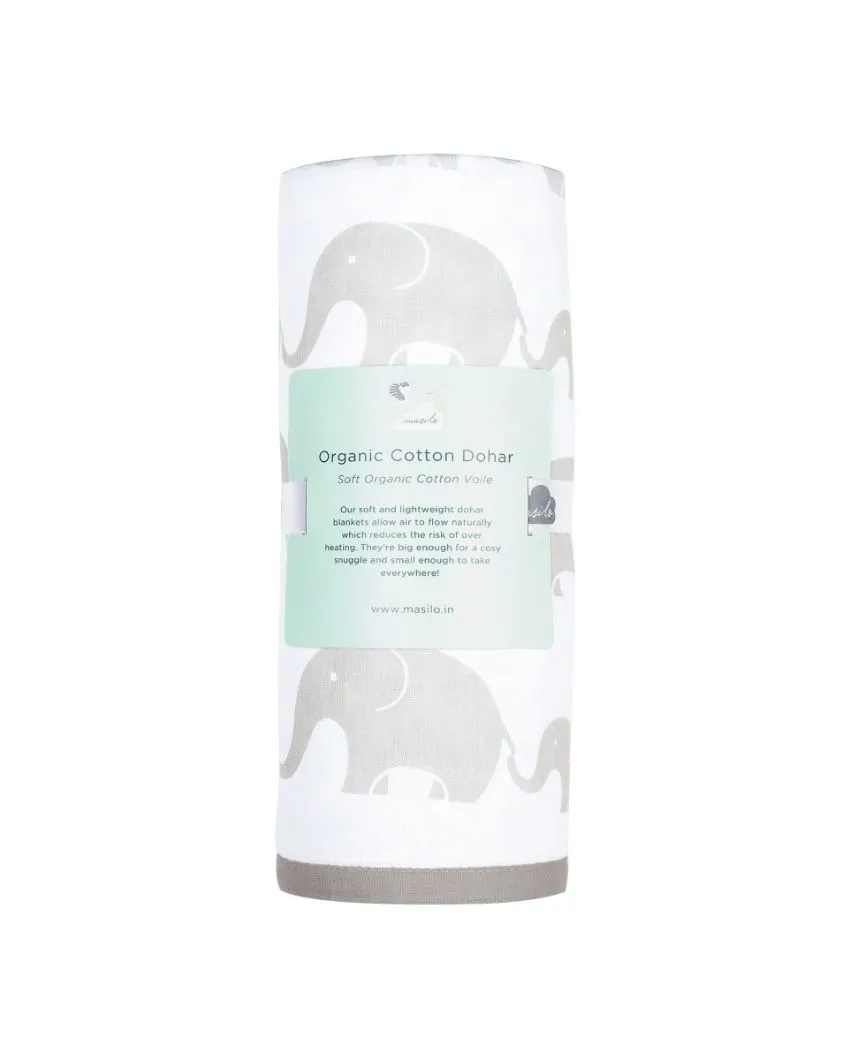 Elephant Parade Organic Cotton Dohar | 42 x 42 inches