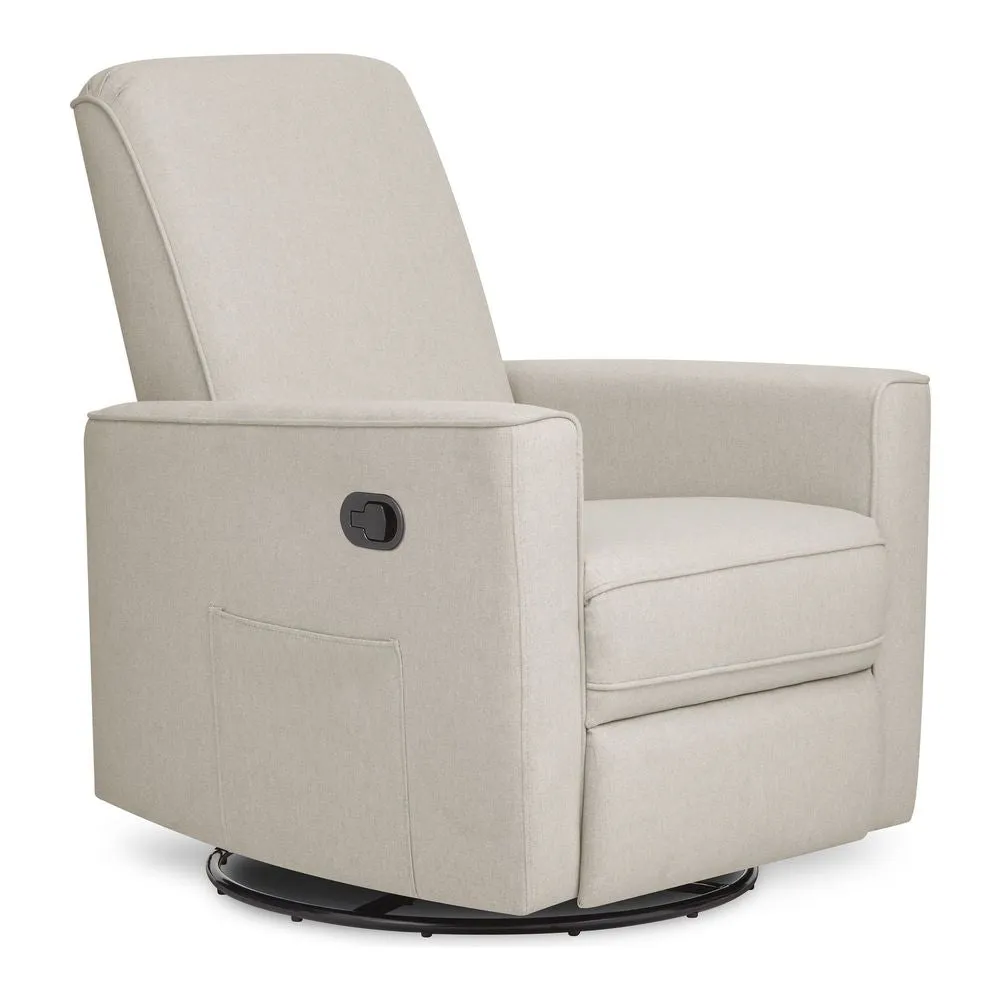 Evolur Monroe Glider Recliner with Swivel Base - Light Sand