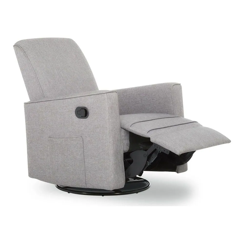 Evolur Monroe Glider, Recliner with Swivel Base - Luxe Grey