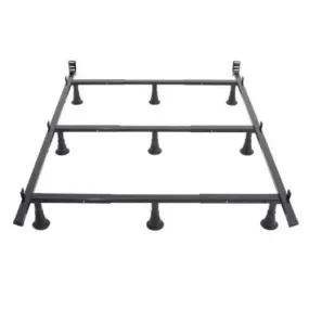 Full-size Heavy Duty 9-Leg Metal Bed Frame with Headboard Brackets