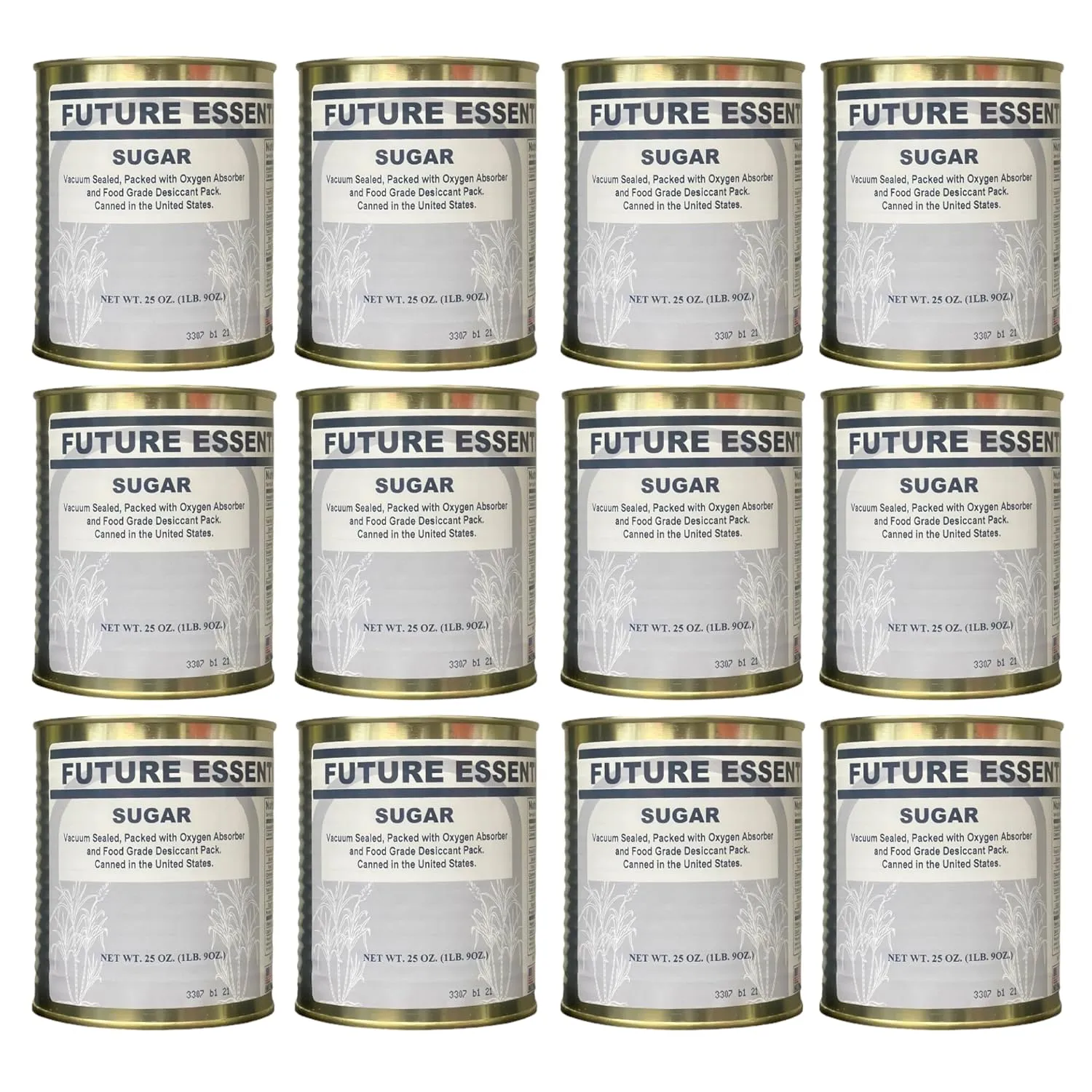 Future Essentials - Canned Granulated White Sugar #2.5 Can - 12 Pack