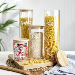 Glass & Bamboo Food Storage Bundle