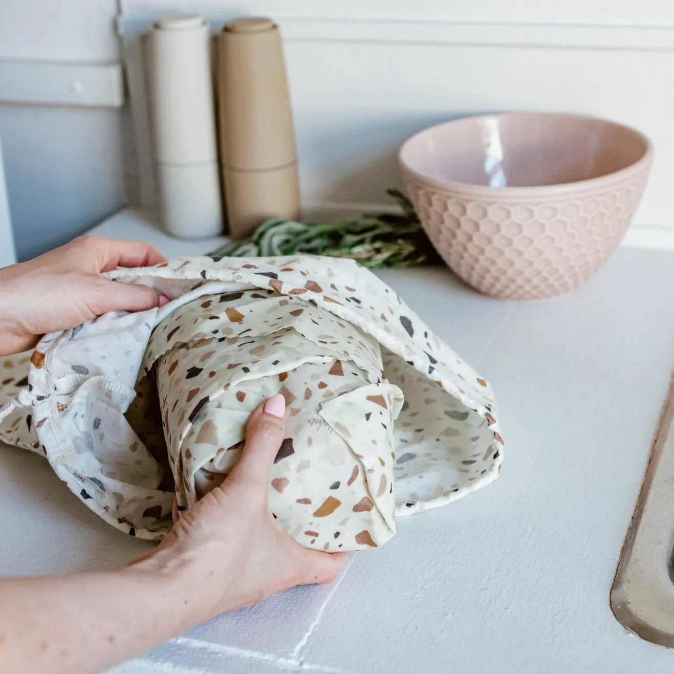 Goldilocks Goods Bread Bag Set: Terrazzo