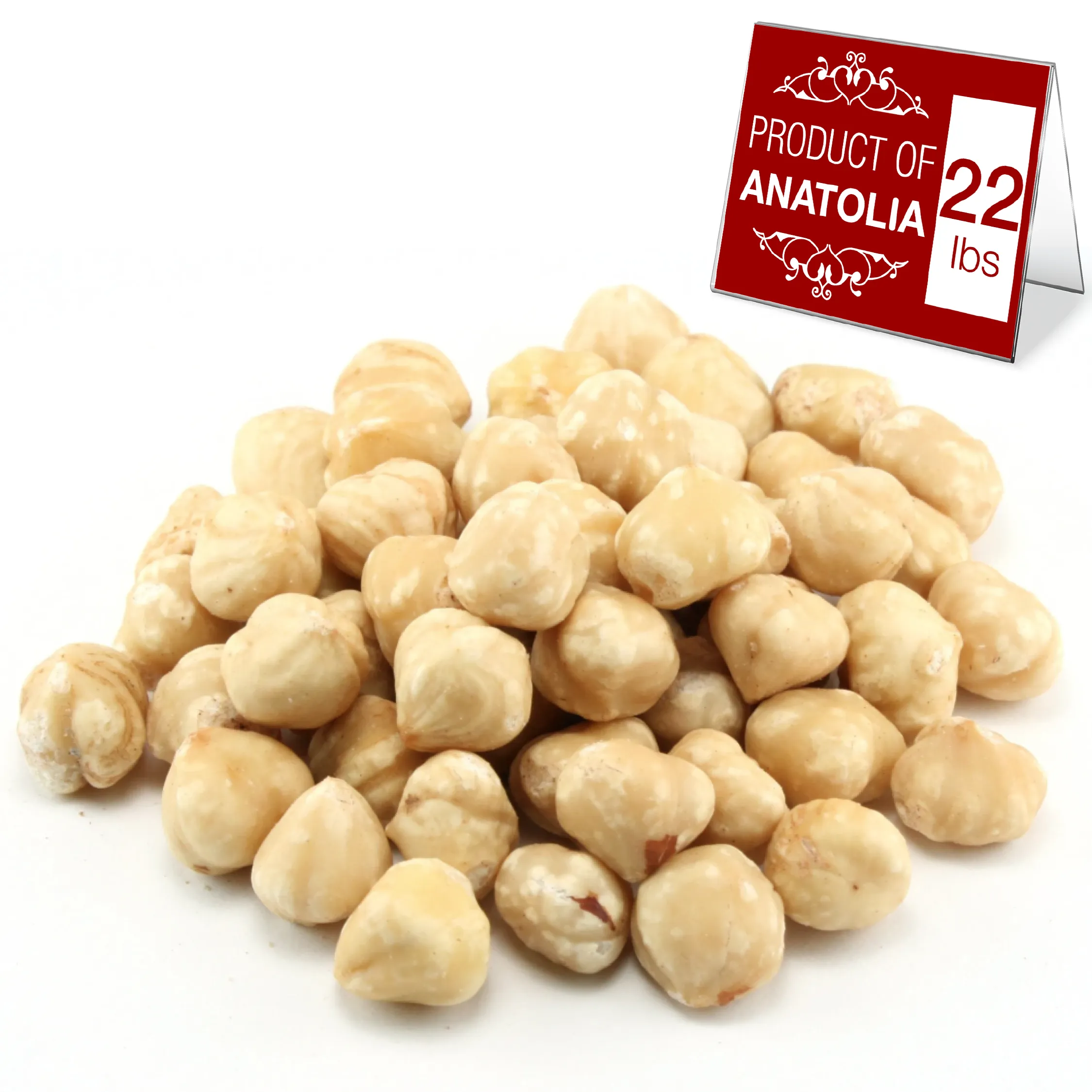 Hakan Roasted Hazelnuts Unsalted, Bulk Hazelnuts 22 lbs in Vacuum Package