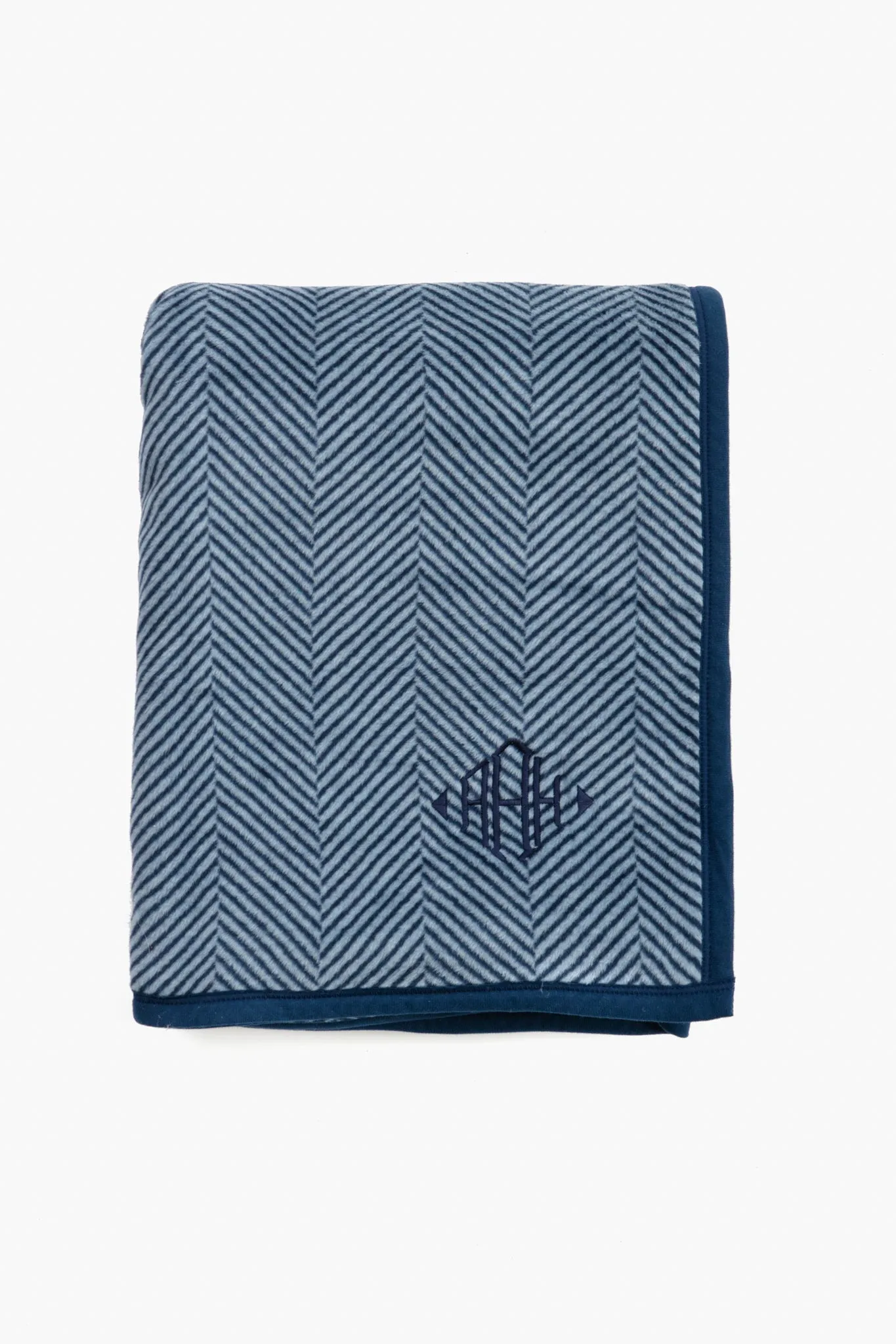 Harborview Herringbone Navy Blanket