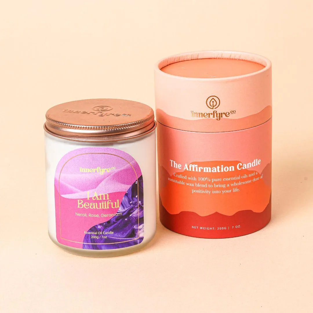 I AM BEAUTIFUL Candle: Neroli, Rose, Geranium