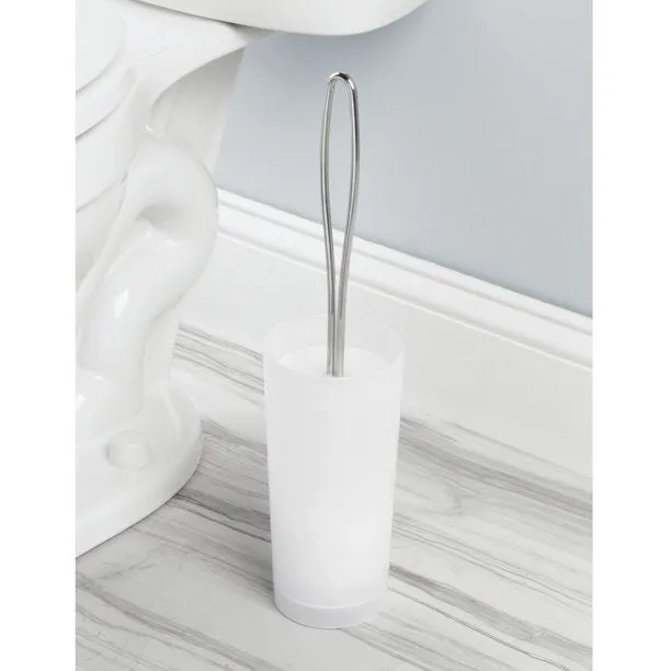 InterDesign Mainstays Loop Frost Toilet Bowl Brush and Canister