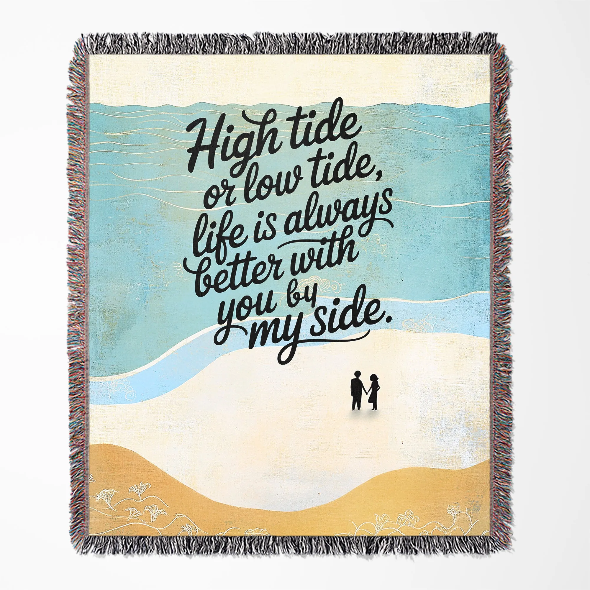 Life is Always Better With You By My Side 50" x 60" Gift Woven Jacquard Blanket