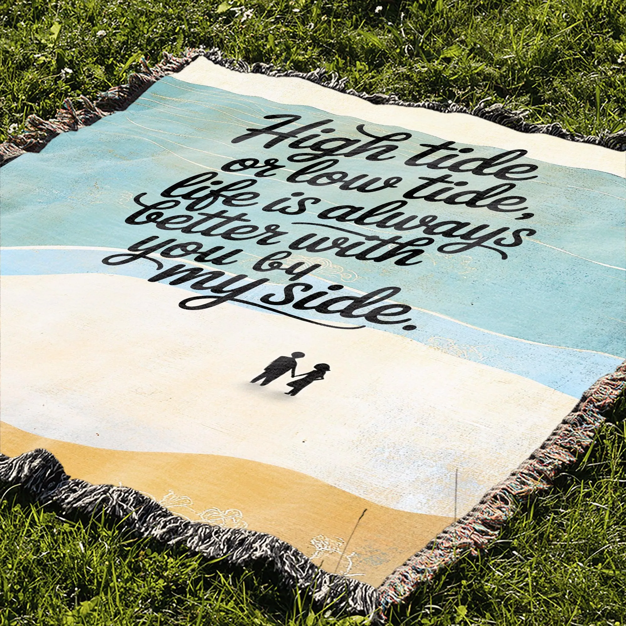 Life is Always Better With You By My Side 50" x 60" Gift Woven Jacquard Blanket