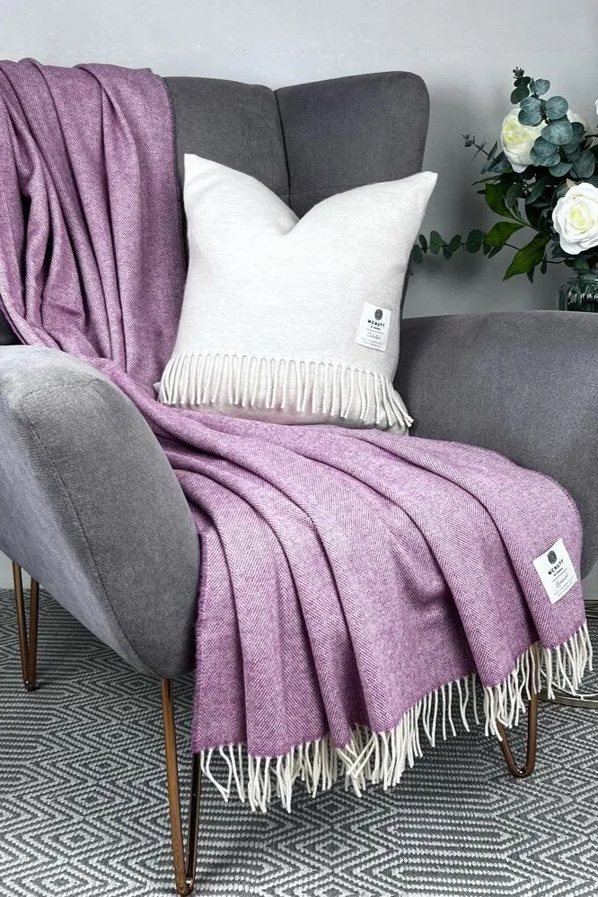 McNutt Lambswool Supersoft Blanket | Spotted Pink