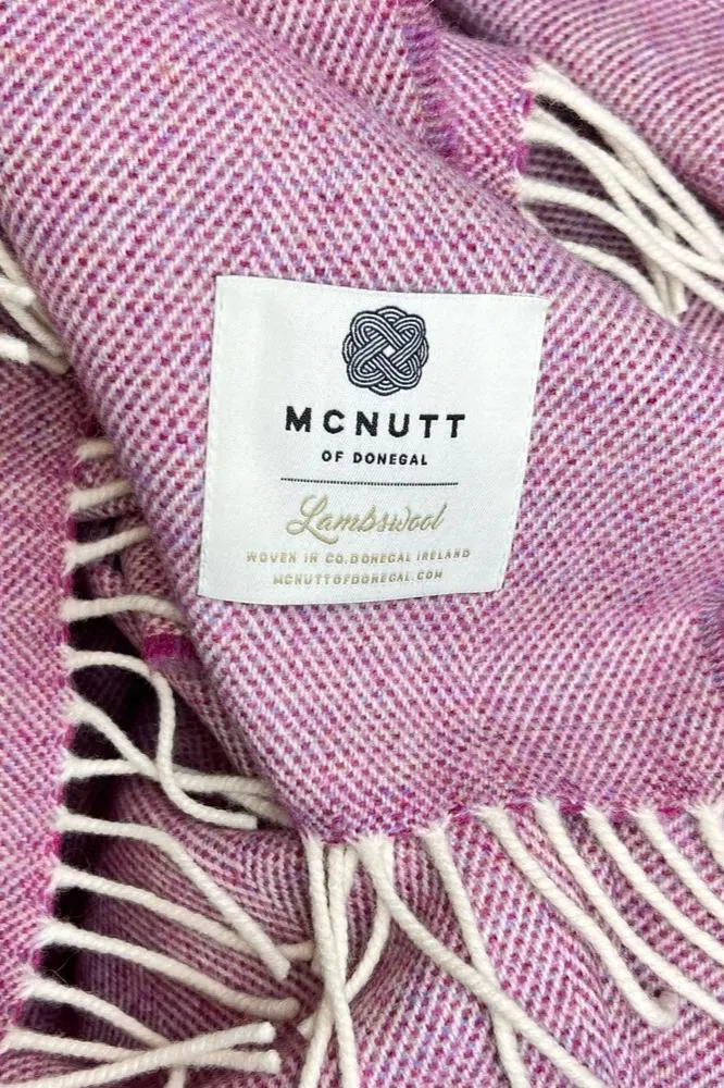 McNutt Lambswool Supersoft Blanket | Spotted Pink