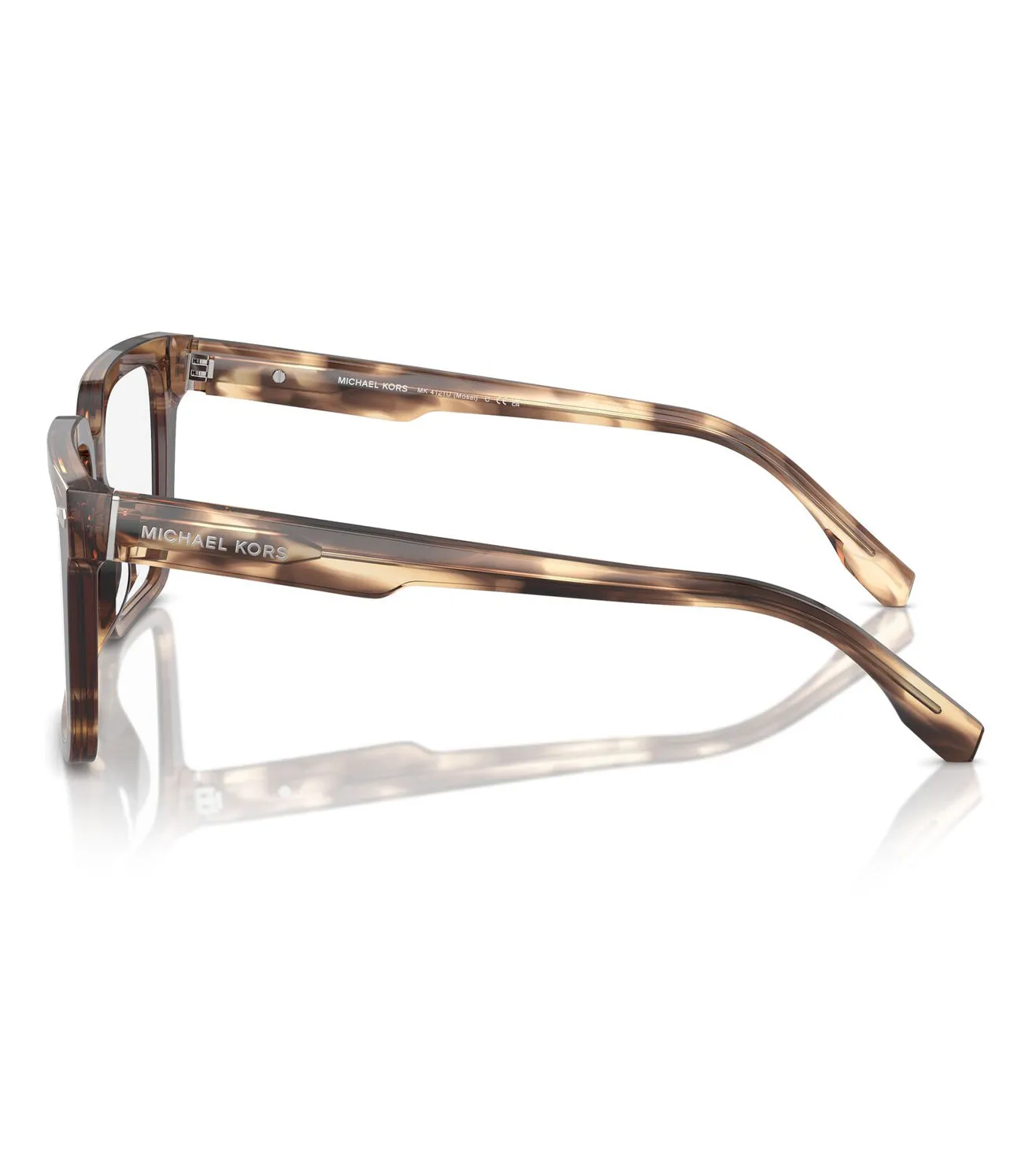 Micheal Kors Men Brown Horn Square Optical Frame