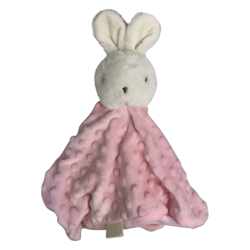 Minky Pink Bunny Personalised Baby Comforter