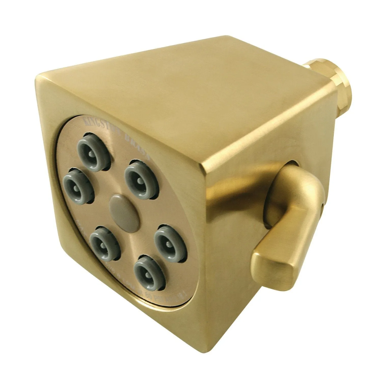 Monarch 2-4/5-Inch Square Jet Spray Brass Shower Head