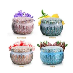 Moroccan Inspired Scented Tin  Candle 4pc Gift Box Set