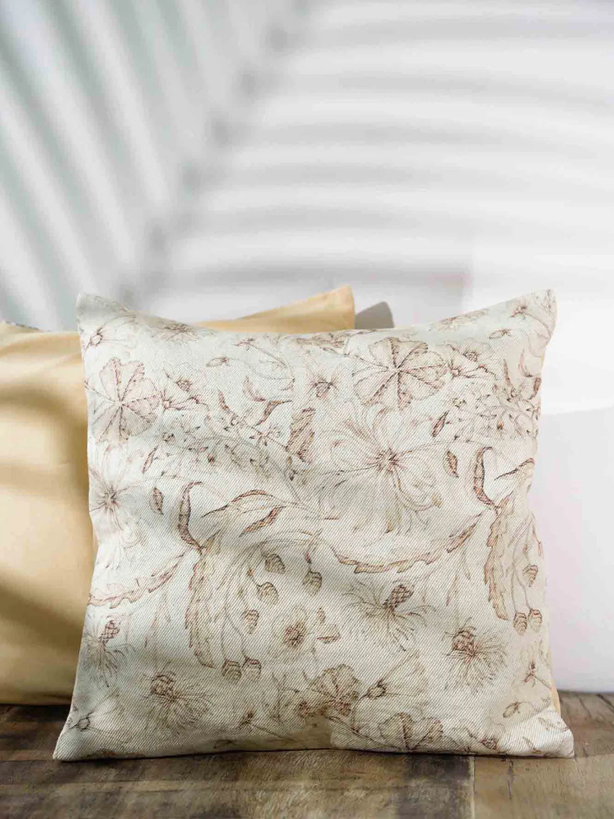 Neutral Garden Floral Cushion Cover