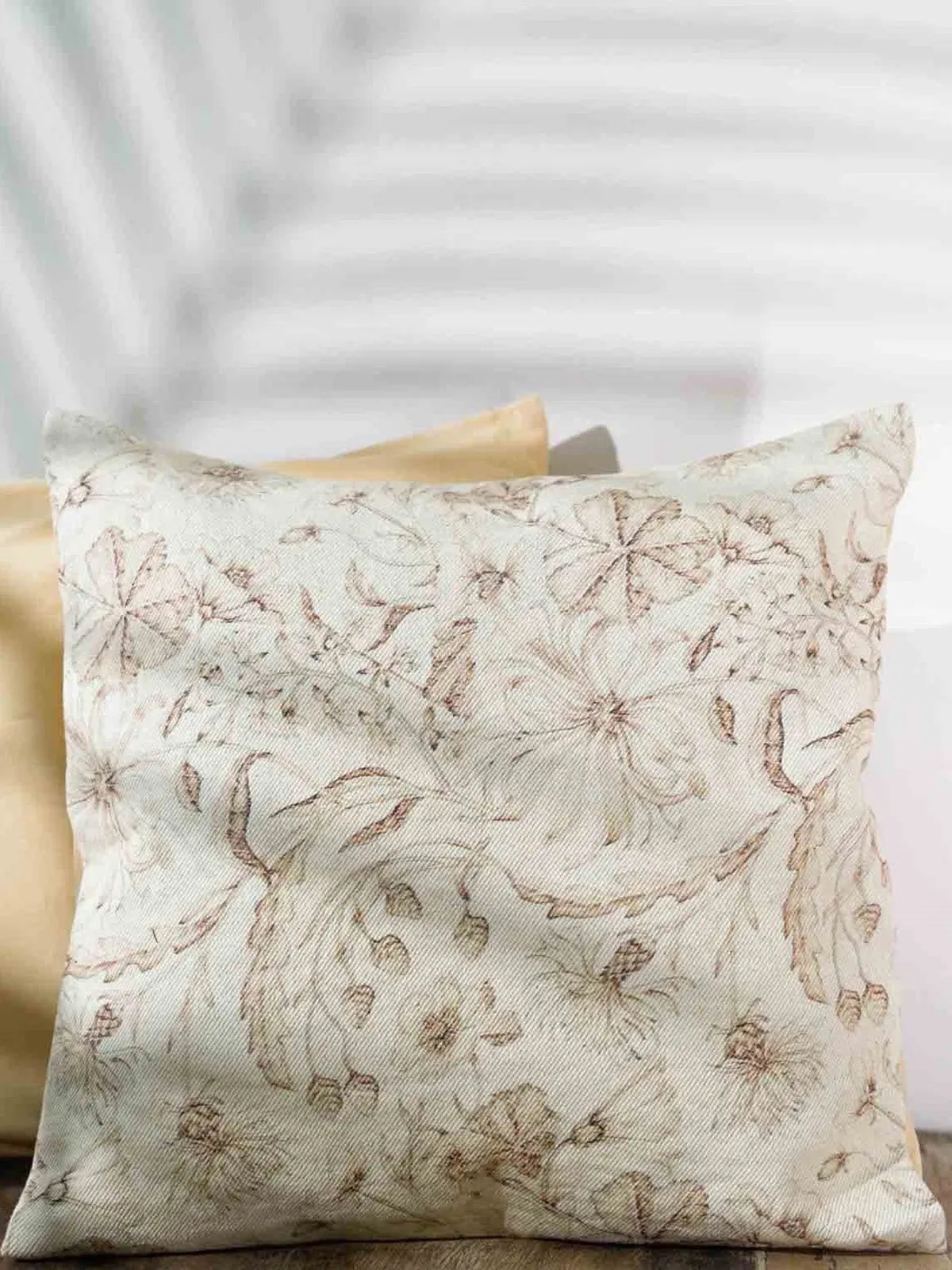 Neutral Garden Floral Cushion Cover