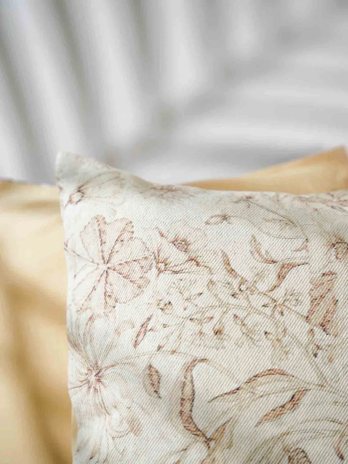 Neutral Garden Floral Cushion Cover