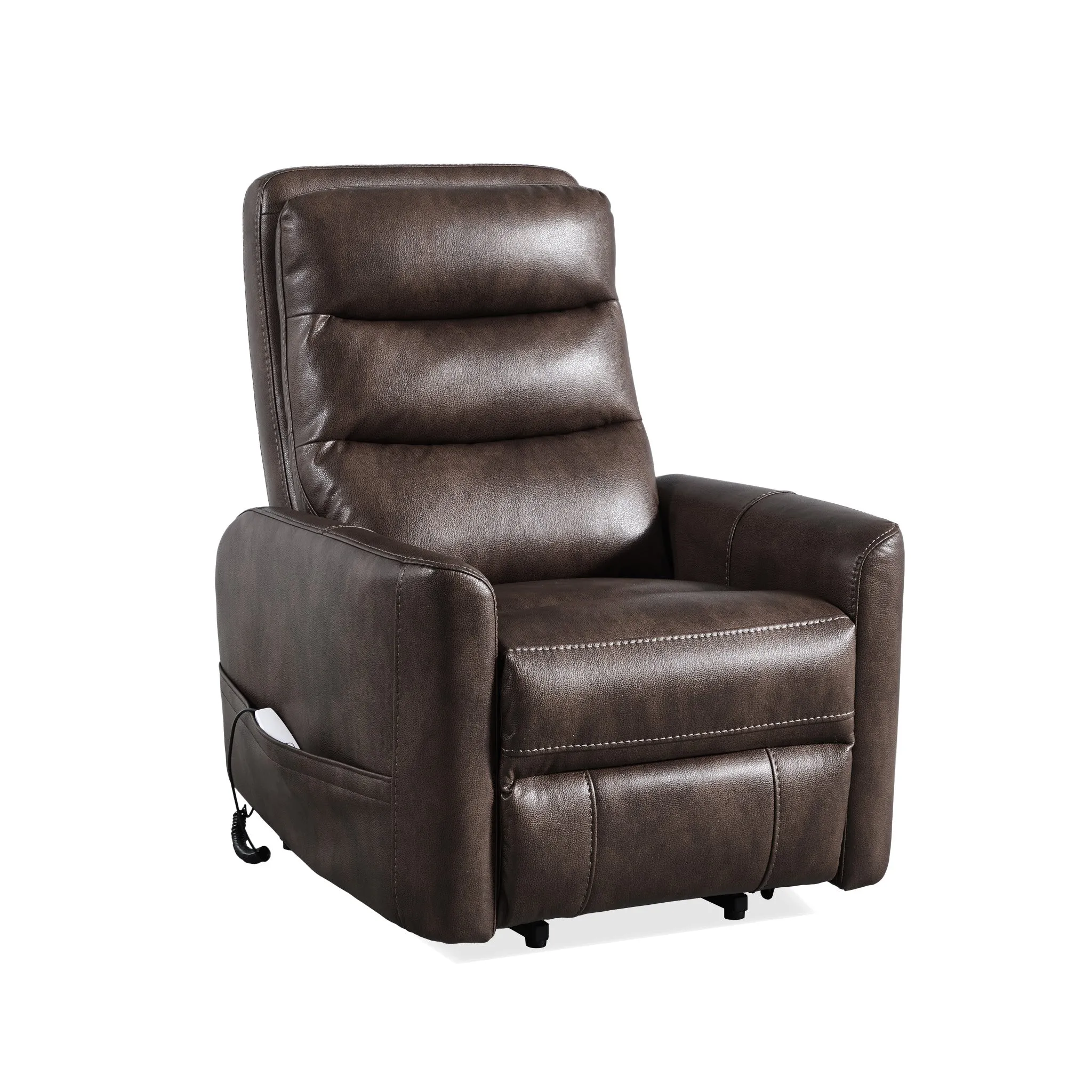 Octo Chocolate Brown Power Lift Recliner