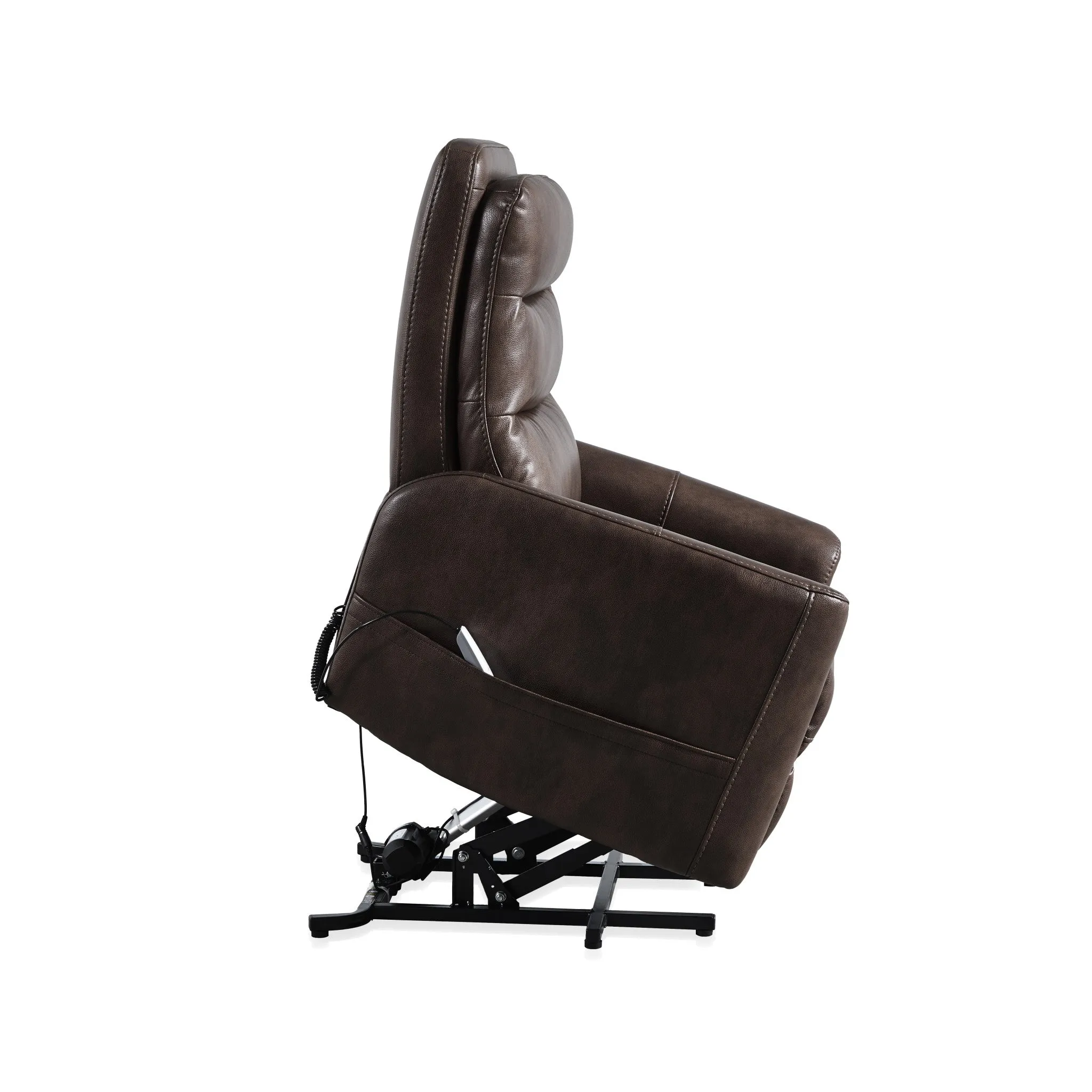 Octo Chocolate Brown Power Lift Recliner