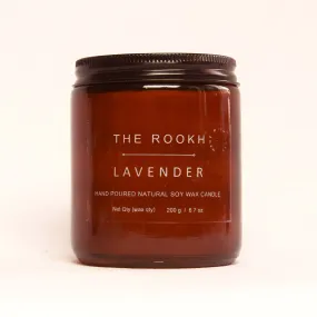 Organic Lavender Scented Candle – Relaxing & Long-Lasting Aroma | Rookh Home Decor (200ml)